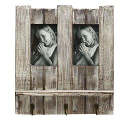 Aapno Rajasthan Brown Wooden Photo Frame With Key Hooks image 2