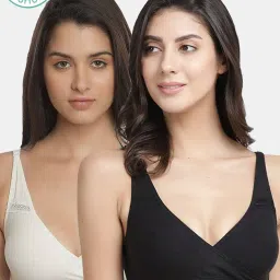 Inner Sense Multicolored Non Wired Non Padded Nursing Bra (Pack Of 2) image 1
