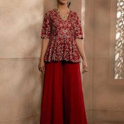 Ruby Khwabeeda Zareen Peplum with Sharara-image-5