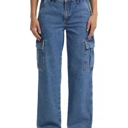 Guess Jeans G10 Blue Mid Rise Regular Fit Cargo Denim-picture-30
