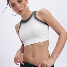 glitchez Faded Flex Ribbed Slim Fit Crop Tank Top-image-45