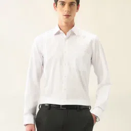 Arrow Pink Cotton Regular fit Self Formal Shirt-image-67