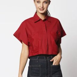 Remanika Red Pure Cotton Shirt-image-69