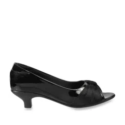 Mochi Women's Black Peeptoe Shoes-image-1