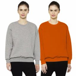 Vimal Jonney Grey & Orange Round Neck Pullover - Pack of 2-picture-42