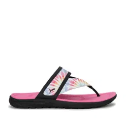 Puma Women's Softride Sunny Tie Dye Multocloured Flip Flops-image-96