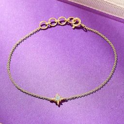 P.N.Gagdil Jewellers 14 Karat Yellow Gold & Diamond IJ/SI Certified Gold Flexible Bracelet For Women-image-44