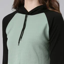 showoffff SHOWOFF Green & Black Color-Block Sweatshirt image 5