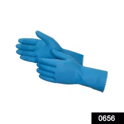 Generic Rubber Hand Gloves, Blue, 656 (Pack of 3 Pair)-image-5