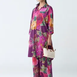 Utsa by Westside Purple Floral Pattern Straight Kurta-picture-33