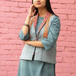 Dharan SL Side Yoke Quilted Red Jacket image 2