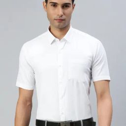 Ramraj White Cotton Regular fit Solid Formal Shirt-image-24