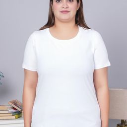 Mlada Women Solid Round Neck Cotton T-shirt-image-27