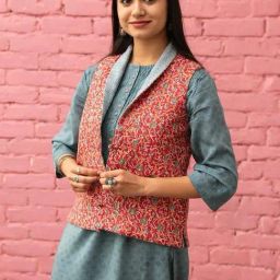 Dharan SL Side Yoke Quilted Red Jacket-20