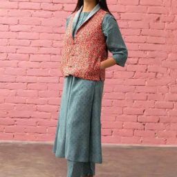 Dharan SL Side Yoke Quilted Red Jacket image 4