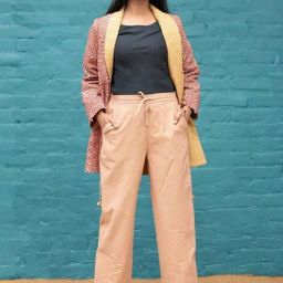 Dharan Side Yoke Quilted Red Jacket image 5