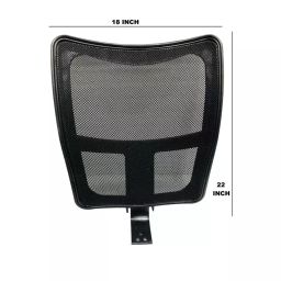 Modern India Seating Mesh & Polypropylene Free Size Black Chair Back, MISP16 image 4