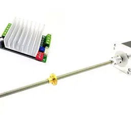 Invento TB6600 Driver + Nema 23 25 Kg-cm Stepper Motor + Flexible coupling + 800mm (0.8 mtr) 8mm M8 1.75mm Pitch Threaded Rod + Brass Nut ISC 1204-C7-image-21