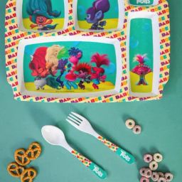 Servewell Multicolor Melamine Part Plate - Set of 3-5