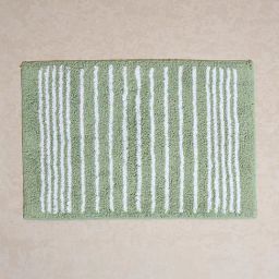 Westside Home Green Striped Bathmat-38