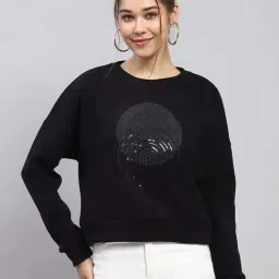 Monte Carlo Black Regular Fit Embellished Sweatshirt-picture-29