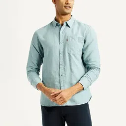 Levi's Light Blue Slim Fit Shirt-picture-2