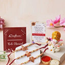 eCraftIndia Assorted Multicolor Rakhi with Ganesha Idol-image-11