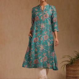 Soch Green Poly Silk Floral Kurta-image-26