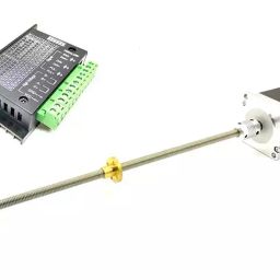 Invento TB6600 Stepper Driver + Nema 23 25 Kg-cm Stepper Motor + Flexible coupling + 1000mm (1 Mtr.tr) 8mm M8 1.75mm Pitch Threaded Rod + Brass Nut ISC 1204-B8-17