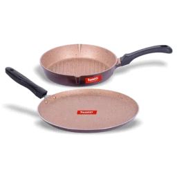 Sumeet Granite Finish NonStick Peach Aluminium Round Shape Grill Pan 1.9L-40