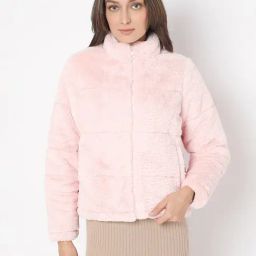 Vero Moda Pink Self Design Full Sleeves Jacket-image-45