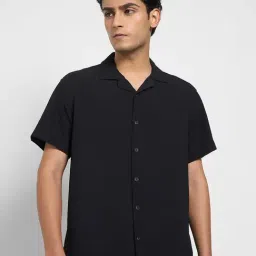 People by Pantaloons Jet Black Shirt-image-88