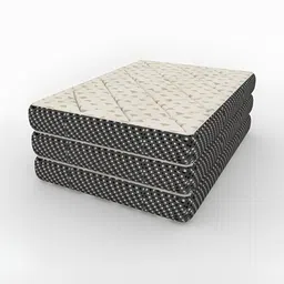 COIRFIT White & Grey Quilted Cotton Foldable Orthopedic Queen Size Mattress-23