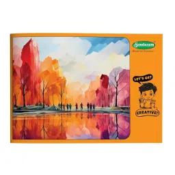 Sundaram Soft Bound Drawing Book 42 x 29.5 (A3) 36 Pages Orange, D-7-image-94