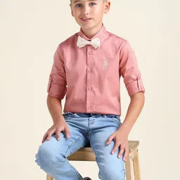 U.S. Polo Assn. Kids Boys Pure Cotton Shirt With Bow-picture-40