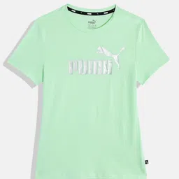 Puma Girls Brand Logo Print Knitted Pure Cotton Regular Fit T-Shirt-image-21