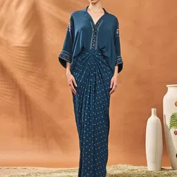 Masaba Printed Shirt With Skirt Co-Ords-image-2