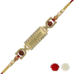 MEIRA JEWELLERY 3-Pcs Rakhi With Roli Chawal & Greeting Card-image-22