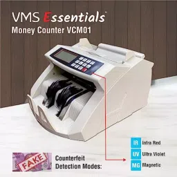 VMS Essentials Modern Counterfeit Detection with UV MG IR and DD Sensors Note Counter Machine VCM01 image 5
