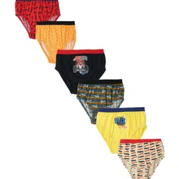 Red Rose Boys Pack of 6 Printed Cotton Basic Briefs-picture-26