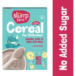 Slurrp Farm Mildly Sweetened with Date Powder, No Added Sugar Instant Cereal | Ragi, Rice and Banana with Milk | No Preservatives & No Salt | Made with Multigrain Millets, 200g-97