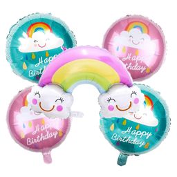 JOHRA Happy Birthday Foil Rainbow Decoration - Pack of 5-image-57