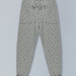 Kiddopanti Hearts Print Full Length Track Pant - Grey-image-78