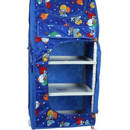 Babyjoys Multipurpose 4 Shelve Baby Wardrobe Unbreakable Material - Blue-59
