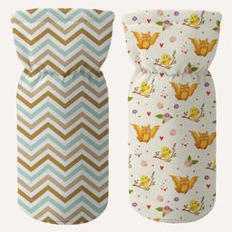 Novo Baby cotton Bottle Cover  Pack of 2  Fits up to 250 ml-Multi Yellow-22