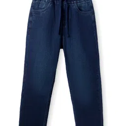 Pine Kids Denim Woven Washed Full Length Solid Colour Jeans - Navy Blue-picture-19