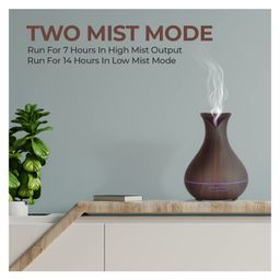 Sleepsia Rene-Maurice Premium Electric Aroma Diffuser for Home Fragrance | Humidifier for Room | 7 Calm Mood Changing LED Lights with Free Essential Oil Ultrasonic Auto Off Humidifier Diffuser for Meditation image 2