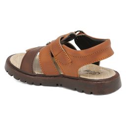 Tiny Bugs Colour Blocked With Velcro Closure Sandals - Tan image 4