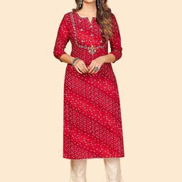 Kalini Women Ethnic Motifs Printed Festive Cotton Straight Kurta-picture-35