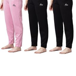 Pack of 3 Women Cotton Regular Fit Pyjama with Side Pockets-image-107